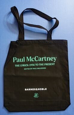 "The Quote Tote": Black Tote Bag from Barnes & Noble with Paul McCartney Theme
